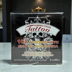 Tattoo Numbing Cream 10X‎ Strength w/ Arnica Deep Pain Relief 2oz EXP: 2/2028